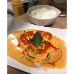 Curry rouge au Saumon